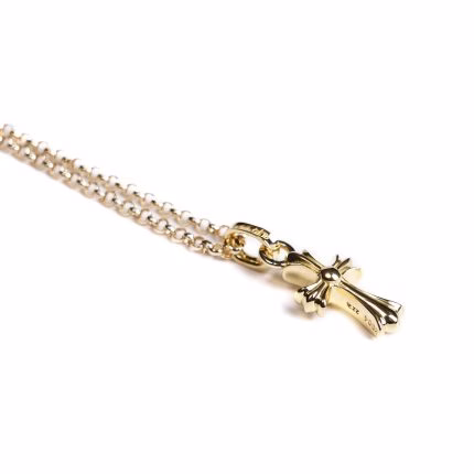 New 22K Gold Cross Baby Fat Charm
