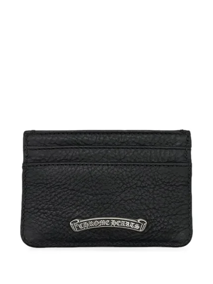 Chrome Hearts Cross-Plaque Leather Cardholder