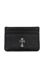 Chrome Hearts Cross-Plaque Leather Cardholder