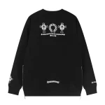 Chrome Hearts Black Cemetery Cross Crewneck Sweatshirts