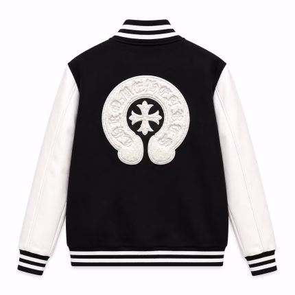 Chrome Hearts Horseshoe Black & White Varsity Jacket