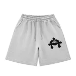 Chrome Hearts Cemetery Cross Logo Grey Sweat Shorts