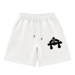 Chrome Hearts Cemetery Cross White Sweat Shorts