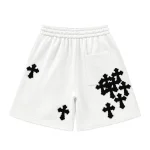 Chrome Hearts Cemetery Cross White Sweat Shorts