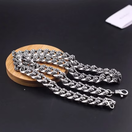 Chrome Hearts Cross Curb Chain Necklace