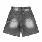 Chrome Hearts Cross New Black Denim Shorts