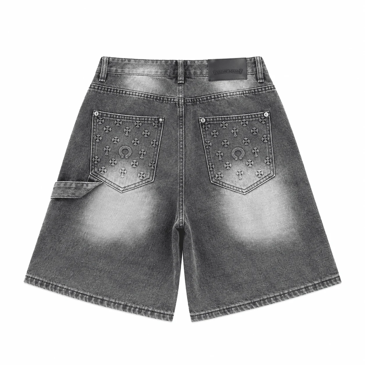 Chrome Hearts Cross New Black Denim Shorts1 Chrome Hearts Cross New Black Denim Shorts