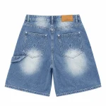 Chrome Hearts Cross Patch Blue Denim Shorts