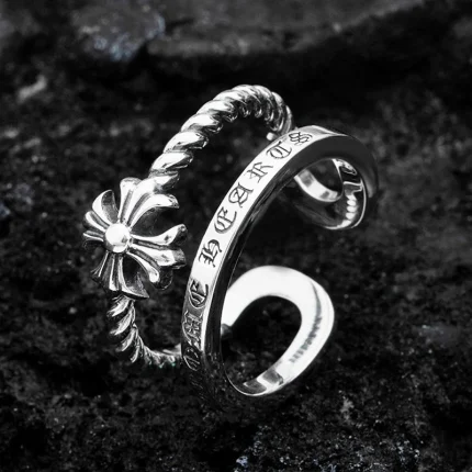 Chrome Hearts Double Wrap Cross Ring