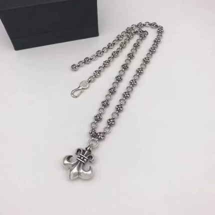 Chrome Hearts Fleur-de-Lis Flower Chain & Necklace