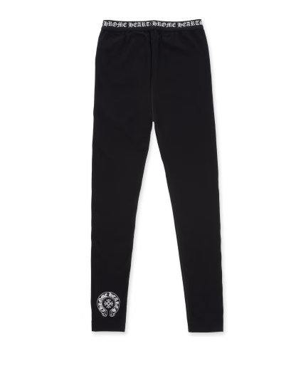 New Black Chrome Hearts Cotton Leggings