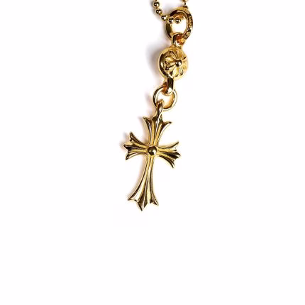 Real 22K Gold Cross With One Gold Ball Charm